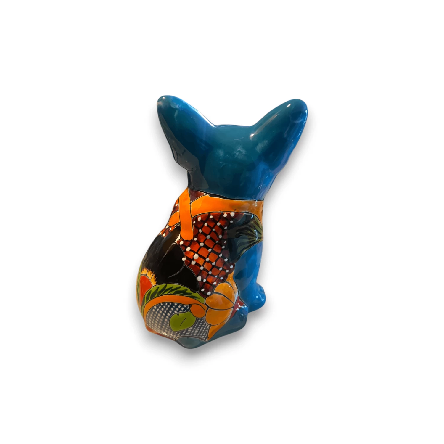 Vibrant Handcrafted Talavera French Bulldog Statue | Unique Medium Dog Sculpture 6 Vibrant Handcrafted Talavera French Bulldog Statue | Unique Medium Dog Sculpture - Image 6