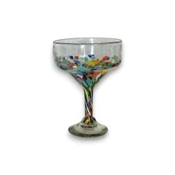 Hand-Blown Mexican Margarita Glass | Confetti Speckle Style -Pottery And Glassware 20250321 181954220 iOS Photoroom