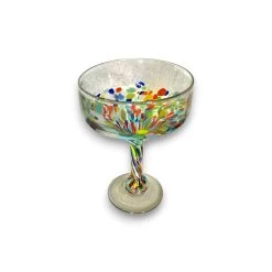 Hand-Blown Mexican Margarita Glass | Confetti Speckle Style -Pottery And Glassware 20250321 182001497 iOS Photoroom