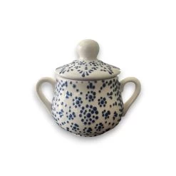 Blue & White Talavera Sugar Jar | Handmade Puebla Kitchenware -Pottery And Glassware 20250325 194153935 iOS Photoroom