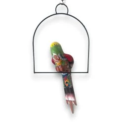 Talavera Hanging Parrot | Colorful Mexican Bird -Pottery And Glassware 20250325 201532749 iOS Photoroom