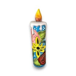 Talavera Candle Figurine | Hand-Painted Decorative Mexican Ceramic Art -Pottery And Glassware 20250409 184030645 iOS Photoroom