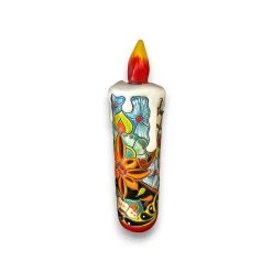 Talavera Candle Figurine | Hand-Painted Decorative Mexican Ceramic Art -Pottery And Glassware 20250409 184039195 iOS Photoroom