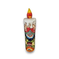 Talavera Candle Figurine | Hand-Painted Decorative Mexican Ceramic Art -Pottery And Glassware 20250409 184051347 iOS Photoroom