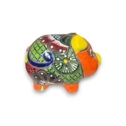 Talavera Piggy Bank | Hand-Painted Mexican Ceramic Coin Bank -Pottery And Glassware 20250409 202957886 iOS Photoroom