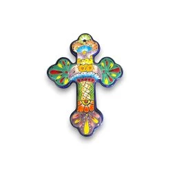 Set Of 3 Talavera Wall Crosses | Handmade Mexican Ceramic Art -Pottery And Glassware 20250429 160417476 iOS Photoroom 1