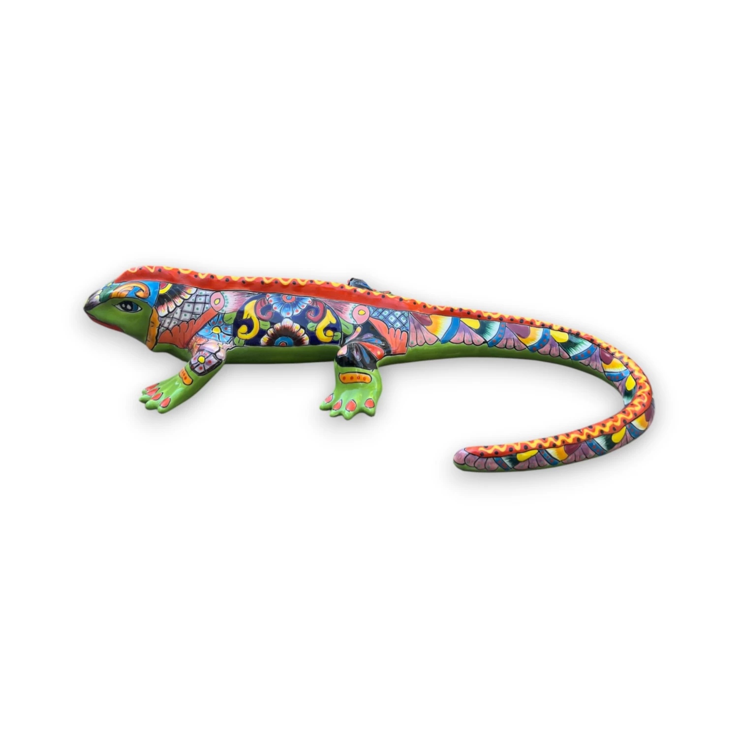 XL Talavera Iguana Statue | Hand-Painted Mexican Ceramic Art 5 XL Talavera Iguana Statue | Hand-Painted Mexican Ceramic Art - Image 5