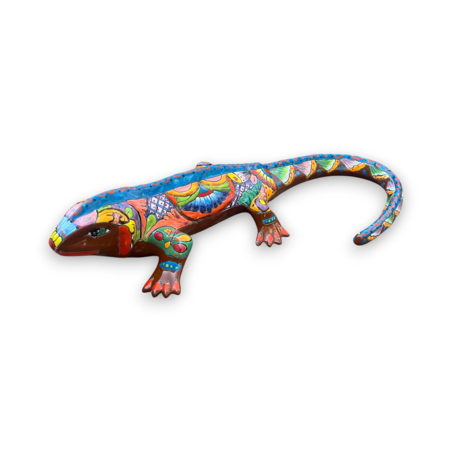 XL Talavera Iguana Statue | Hand-Painted Mexican Ceramic Art 3 XL Talavera Iguana Statue | Hand-Painted Mexican Ceramic Art - Image 3