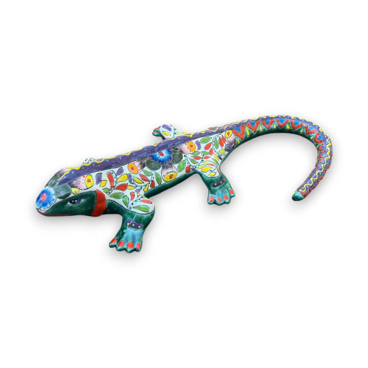 XL Talavera Iguana Statue | Hand-Painted Mexican Ceramic Art 6 XL Talavera Iguana Statue | Hand-Painted Mexican Ceramic Art - Image 6