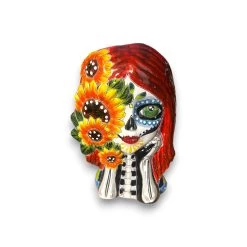 Talavera Sunflower Skull Planter | Handcrafted Day Of The Dead Pot 13 Talavera Sunflower Skull Planter | Handcrafted Day Of The Dead Pot -Pottery And Glassware 20250506 152941736 iOS Photoroom