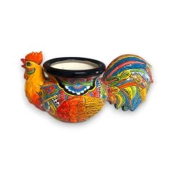 Talavera Rooster Planter | Handcrafted Colorful Mexican Ceramic Pot -Pottery And Glassware 20250510 182544167 iOS Photoroom