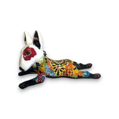 Talavera Bull Terrier Statue | Hand-Painted Colorful Dog Sculpture -Pottery And Glassware 20250510 191623216 iOS Photoroom