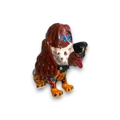 Talavera Cocker Spaniel Statue | Colorful Hand-Painted Mexican Dog Art -Pottery And Glassware 20250512 165545410 iOS Photoroom