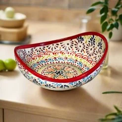Handmade Talavera Fruit Bowl | Colorful Mexican Pottery Centerpiece