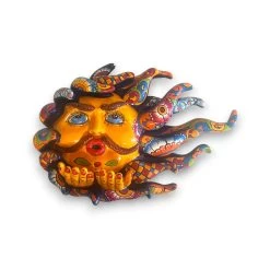 Handcrafted Talavera Sun Face | Colorful Mexican Wall Art -Pottery And Glassware 20250519 185540431 iOS Photoroom