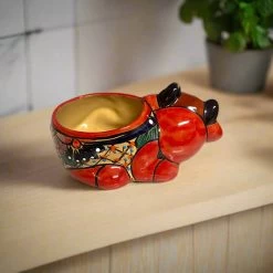 Talavera Cow Planter | Hand-Painted Mexican Ceramic Animal Pot -Pottery And Glassware 20250523 154530815 iOS Photoroom