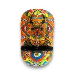 Talavera Wall Fountain | Handcrafted Mexican Ceramic Water Feature -Pottery And Glassware 20250523 171746242 iOS Photoroom