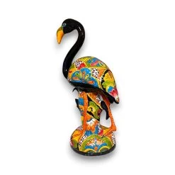 Talavera Flamingo Statue | Hand-Painted Mexican Ceramic Bird Art -Pottery And Glassware 20250523 193634136 iOS Photoroom
