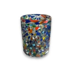 Confetti Pebbled Tumbler | Hand-Blown Mexican Glassware -Pottery And Glassware 20250527 154813439 iOS Photoroom