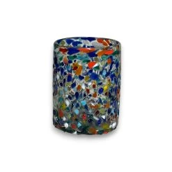 Confetti Pebbled Tumbler | Hand-Blown Mexican Glassware -Pottery And Glassware 20250527 154826040 iOS Photoroom