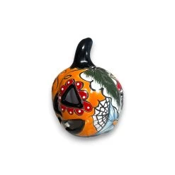 Talavera Jack-O'-Lantern | Colorful Mexican Pumpkin Decor -Pottery And Glassware 20250527 160618205 iOS Photoroom