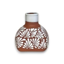 Terracotta Water Carafe Set | Hand-Painted Talavera-Style Bedside Decanter -Pottery And Glassware 20250529 150102755 iOS Photoroom