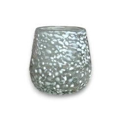 White Pebbled Wine Glass | Hand-Blown Mexican Stemless Glassware -Pottery And Glassware 20250529 162403777 iOS Photoroom