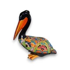 Talavera Pelican Statue | Hand-Painted Mexican Ceramic Decor -Pottery And Glassware 20250529 203611513 iOS Photoroom