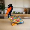 Talavera Pelican Statue | Hand-Painted Mexican Ceramic Decor
