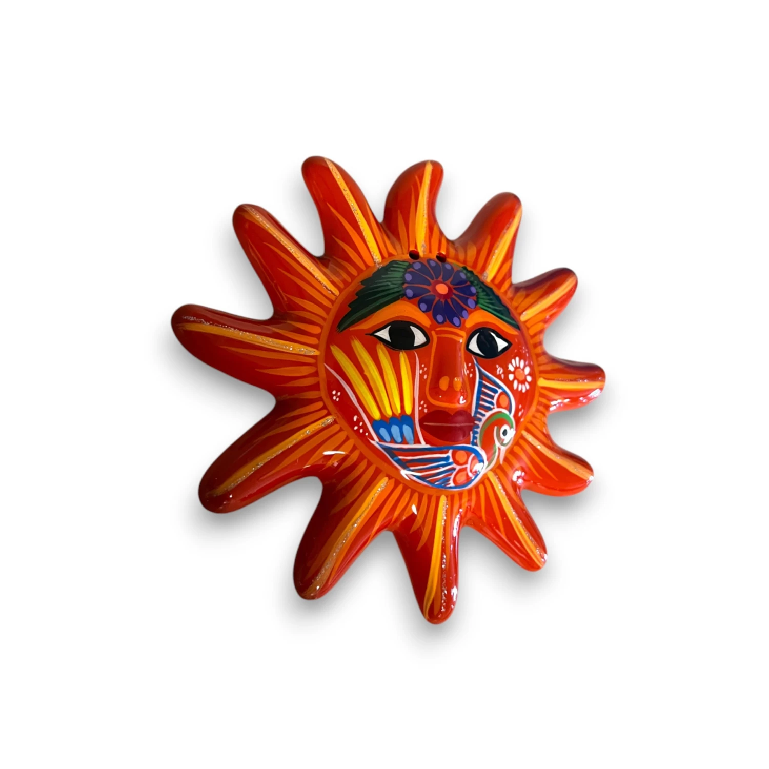 Hand-Painted Guerrero Sun Wall Art | Mexican Folk Decor 6 Hand-Painted Guerrero Sun Wall Art | Mexican Folk Decor - Image 6