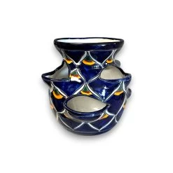 Talavera Strawberry Planter | Blue Peacock Design -Pottery And Glassware 20250602 230910755 iOS Photoroom