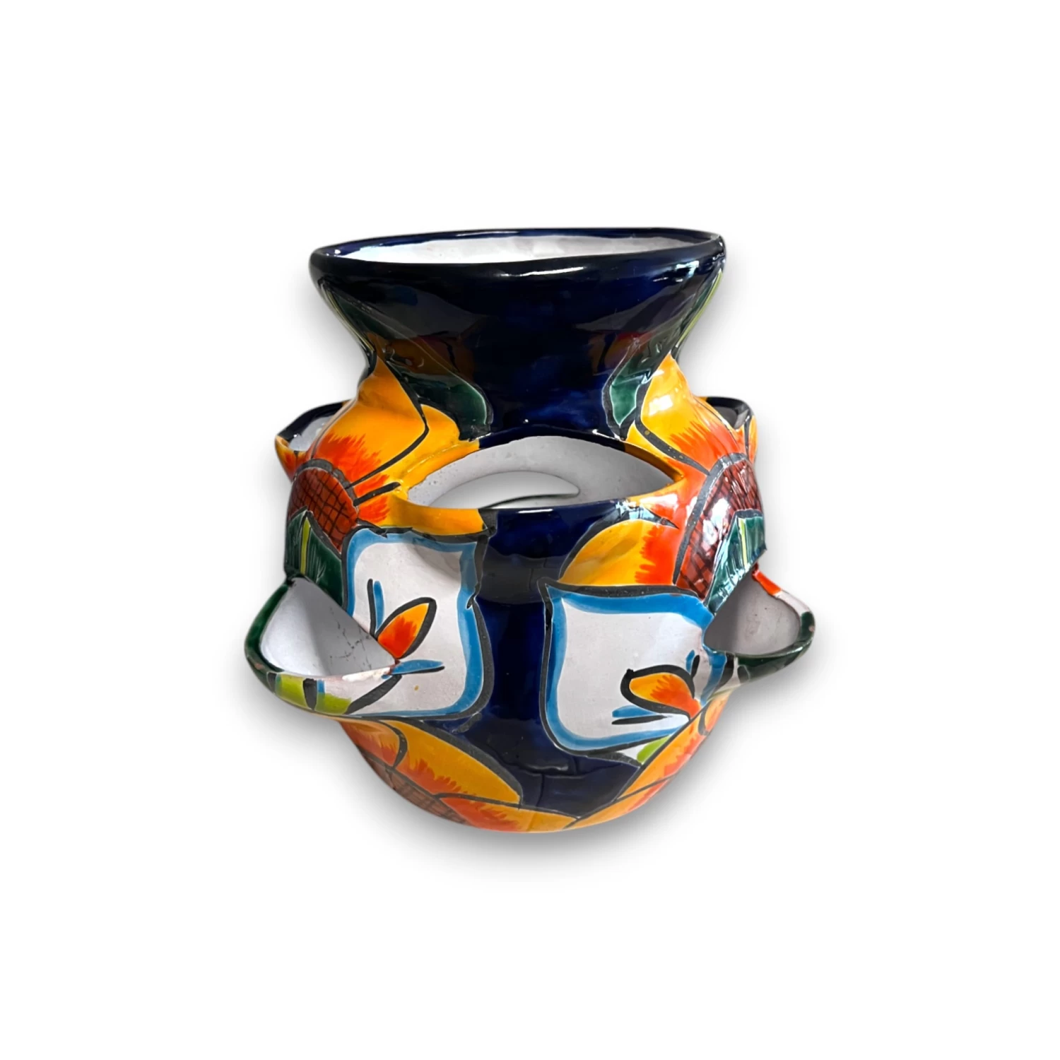Talavera Strawberry Planter | Sunflower Lily Design 6 Talavera Strawberry Planter | Sunflower Lily Design - Image 6