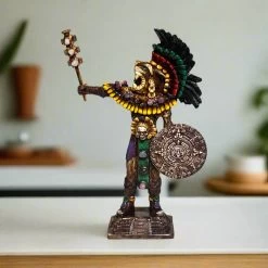 Aztec Warrior Statue | Handcrafted Cultural Sculpture