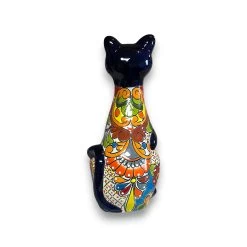 Talavera Cat Statue | Hand-Painted Mexican Ceramic Figurine 9 Talavera Cat Statue | Hand-Painted Mexican Ceramic Figurine -Pottery And Glassware 20250613 172956395 iOS Photoroom
