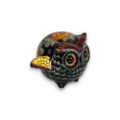 Talavera Owl Statue | Hand-Painted Mexican Ceramic Bird Figurine -Pottery And Glassware 20250613 194758201 iOS Photoroom
