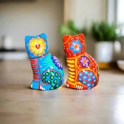 Set Of 2 Talavera Cat Salt And Pepper Shakers | Hand-Painted Ceramic -Pottery And Glassware 20250616 170724276 iOS Photoroom
