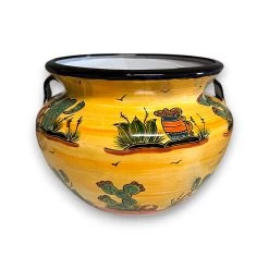 XL Talavera Flower Pot | Hand-Painted Desert Design Planter 11 XL Talavera Flower Pot | Hand-Painted Desert Design Planter -Pottery And Glassware 20250616 180932542 iOS Photoroom