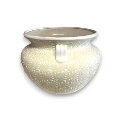 XL Talavera Flower Pot | White Handcrafted Mexican Planter -Pottery And Glassware 20250622 162753550 iOS Photoroom