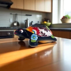 Small Talavera Sea Turtle Planter | Hand-Painted Mexican Turtle Pottery