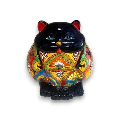 Fat Cat Talavera Planter | Handmade Mexican Pottery -Pottery And Glassware 20250622 223625941 iOS Photoroom