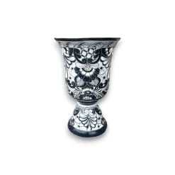 XL Black Talavera Planter | Hand-Painted Pedestal Flower Pot 9 XL Black Talavera Planter | Hand-Painted Pedestal Flower Pot -Pottery And Glassware 20250623 173315672 iOS Photoroom