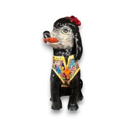 Talavera Poodle Statue | Hand-Painted Mexican Dog Decor -Pottery And Glassware 20250623 173655379 iOS Photoroom