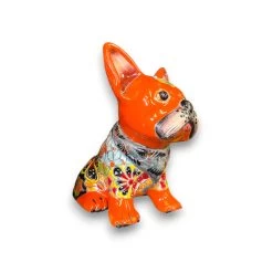 Talavera French Bulldog | Handcrafted Mexican Frenchie Statue -Pottery And Glassware 20250623 173755150 iOS Photoroom