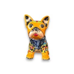 Talavera French Bulldog | Handcrafted Mexican Frenchie Statue -Pottery And Glassware 20250623 173758496 iOS Photoroom