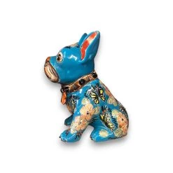 Talavera French Bulldog | Handcrafted Mexican Frenchie Statue -Pottery And Glassware 20250623 173810384 iOS Photoroom