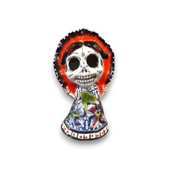 Talavera Skeleton Woman | Day Of The Dead Figurine In Traditional Dress 10 Talavera Skeleton Woman | Day Of The Dead Figurine In Traditional Dress -Pottery And Glassware 20250623 175701941 iOS Photoroom