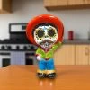 Talavera Skeleton Statue | Day Of The Dead Figurine With Sombrero