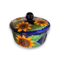 Talavera Tortilla Warmer | Handmade Sunflower Mexican Pottery -Pottery And Glassware 20250623 180021828 iOS Photoroom 0a3d1d86 6373 4e5d 8a92 f48ca49a3bb0