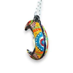 Talavera Crescent Moon Face | Hanging Mexican Wall Art -Pottery And Glassware 20250623 180334567 iOS Photoroom 1