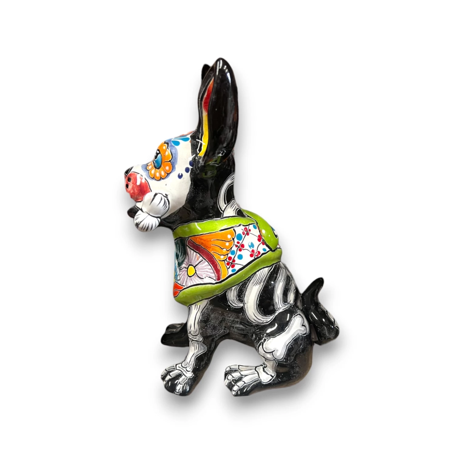 Talavera Chihuahua Holding Bone | Day Of The Dead Dog Figurine 5 Talavera Chihuahua Holding Bone | Day Of The Dead Dog Figurine - Image 5